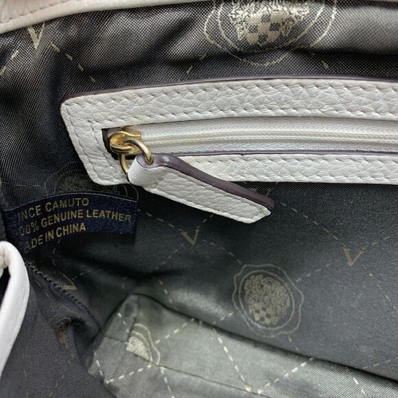 Vince Camuto Color Block Front Flap Crossbody Bag - Coral/White/Gray Leather - Picture 8 of 11